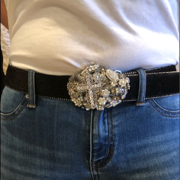 Ritzy GLITZY CRYSTAL CROSS Belt VINTAGE